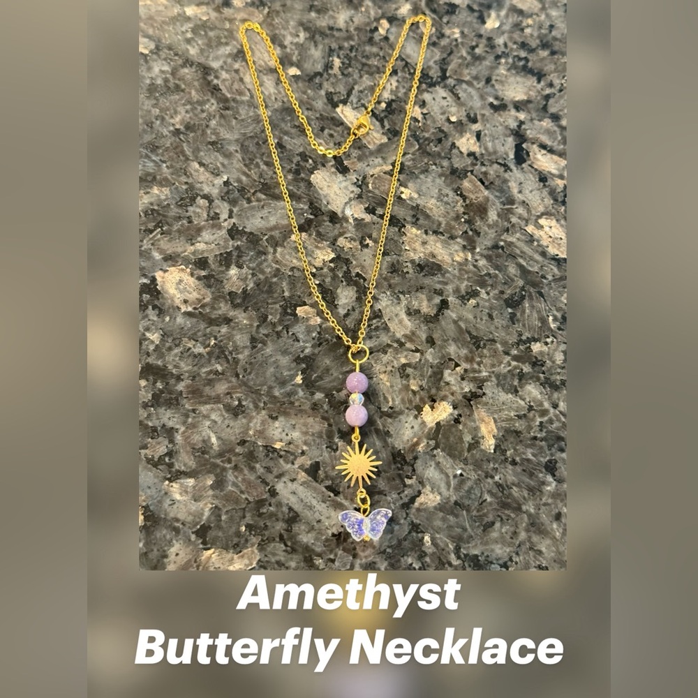 Amethyst Butterfly Necklace🦋
